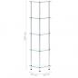 Preview: Regal mit 5 Ablagen Transparent 30x30x130 cm Hartglas