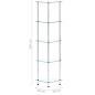 Preview: Regal mit 5 Ablagen Transparent 30x30x130 cm Hartglas