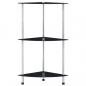 Preview: Regal mit 3 Ablagen Schwarz 30x30x67 cm Hartglas