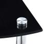 Preview: Regal mit 3 Ablagen Schwarz 30x30x67 cm Hartglas