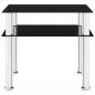 Preview: Beistelltisch Schwarz 45x50x45 cm Hartglas