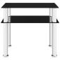 Preview: Beistelltisch Schwarz 45x50x45 cm Hartglas