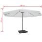 Preview: Sonnenschirm Aluminium weiss mit Schirmständer