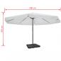 Preview: Sonnenschirm Aluminium weiss mit Schirmständer