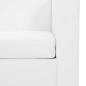 Preview: Sofa-Set Kunstleder 3-Sitzer + 2-Sitzer Weiß