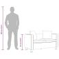 Preview: Sofa-Set Kunstleder 3-Sitzer + 2-Sitzer Weiß