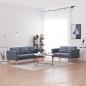 Preview: Sofa Set 2-Sitzer und 3-Sitzer Stoff Dunkelgrau 