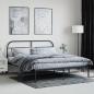 Preview: Bettgestell mit Kopfteil Metall Schwarz 180x200 cm