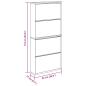 Preview: Schuhschrank mit 4 Fächern Spiegel Weiß 63×17×134 cm