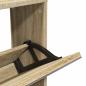 Preview: Schuhschrank mit 5 Fächern Spiegel Eiche 63x17x169,5 cm