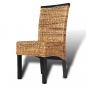 Preview: Esszimmerstühle 4 Stk. Abaca und Mango Massivholz 