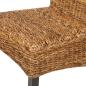 Preview: Esszimmerstühle 4 Stk. Abaca und Mango Massivholz