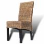 Preview: Esszimmerstühle 4 Stk. Abaca und Mango Massivholz