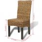 Preview: Esszimmerstühle 4 Stk. Abaca und Mango Massivholz
