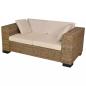 Preview: Sofa-Set 2-Sitzer und 3-Sitzer Echtes Rattan 