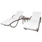 Preview: Sonnenliegen 2 Stk. mit Tisch Poly Rattan Braun