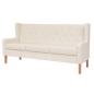 Preview: 2-tlg. Sofa-Set Stoff Cremeweiß