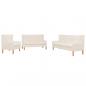 Preview: ARDEBO.de - 3-tlg. Sofa-Set Stoff Cremeweiß