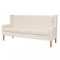 Preview: 3-tlg. Sofa-Set Stoff Cremeweiß