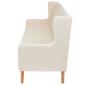 Preview: 3-tlg. Sofa-Set Stoff Cremeweiß