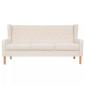 Preview: 3-tlg. Sofa-Set Stoff Cremeweiß
