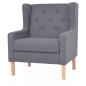 Preview: 2-tlg. Sofa-Set Stoff Grau