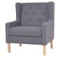 Preview: 2-tlg. Sofa-Set Stoff Grau