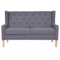Preview: 2-tlg. Sofa-Set Stoff Grau