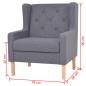 Preview: 3-tlg. Sofa-Set Stoff Grau