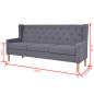 Preview: 3-tlg. Sofa-Set Stoff Grau