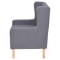 Preview: 3-tlg. Sofa-Set Stoff Grau