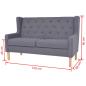 Preview: 3-tlg. Sofa-Set Stoff Grau
