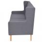 Preview: 3-tlg. Sofa-Set Stoff Grau