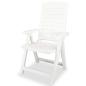 Preview: Garten-Liegestühle 4 Stk. Kunststoff Weiß