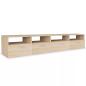 Preview: 2 Stk. TV-Schränke Holzwerkstoff 95x35x36 cm Eiche