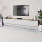 Preview: ARDEBO.de - TV-Schränke 2 Stk. 120x40x34cm Hochglanz-Weiß Eiche