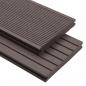 Preview: ARDEBO.de - WPC Massive Terrassendielen mit Zubehör 10 m² 2,2m Dunkelbraun