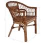 Preview: Gartenstühle 2 Stk. Natürliches Rattan Braun
