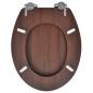 Preview: Toilettensitze 2 Stk. Deckel mit Absenkautomatik MDF Braun