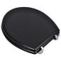 Preview: Toilettensitze mit Deckel 2 Stk. MDF Schwarz