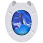 Preview: Toilettensitze mit Deckel 2 Stk. MDF Delphin