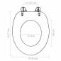 Preview: Toilettensitze mit Deckel 2 Stk. MDF Porzellan