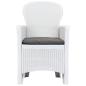 Preview: 3-tlg. Bistro-Set Kunststoff Weiß Rattan-Optik