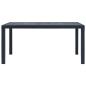 Preview: 7-tlg. Garten-Essgruppe Kunststoff Anthrazit Rattan-Optik