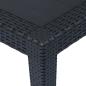 Preview: 7-tlg. Garten-Essgruppe Kunststoff Anthrazit Rattan-Optik