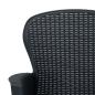 Preview: 7-tlg. Garten-Essgruppe Kunststoff Anthrazit Rattan-Optik