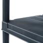 Preview: Lagerregale 2 Stk. Schwarz 60 x 30 x 138 cm Kunststoff