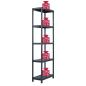 Preview: Lagerregale 2 Stk. Schwarz 125 kg 60 x 30 x 180 cm Kunststoff