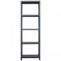 Preview: Lagerregale 2 Stk. Schwarz 125 kg 60 x 30 x 180 cm Kunststoff
