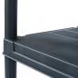 Preview: Lagerregale 2 Stk. Schwarz 125 kg 60 x 30 x 180 cm Kunststoff